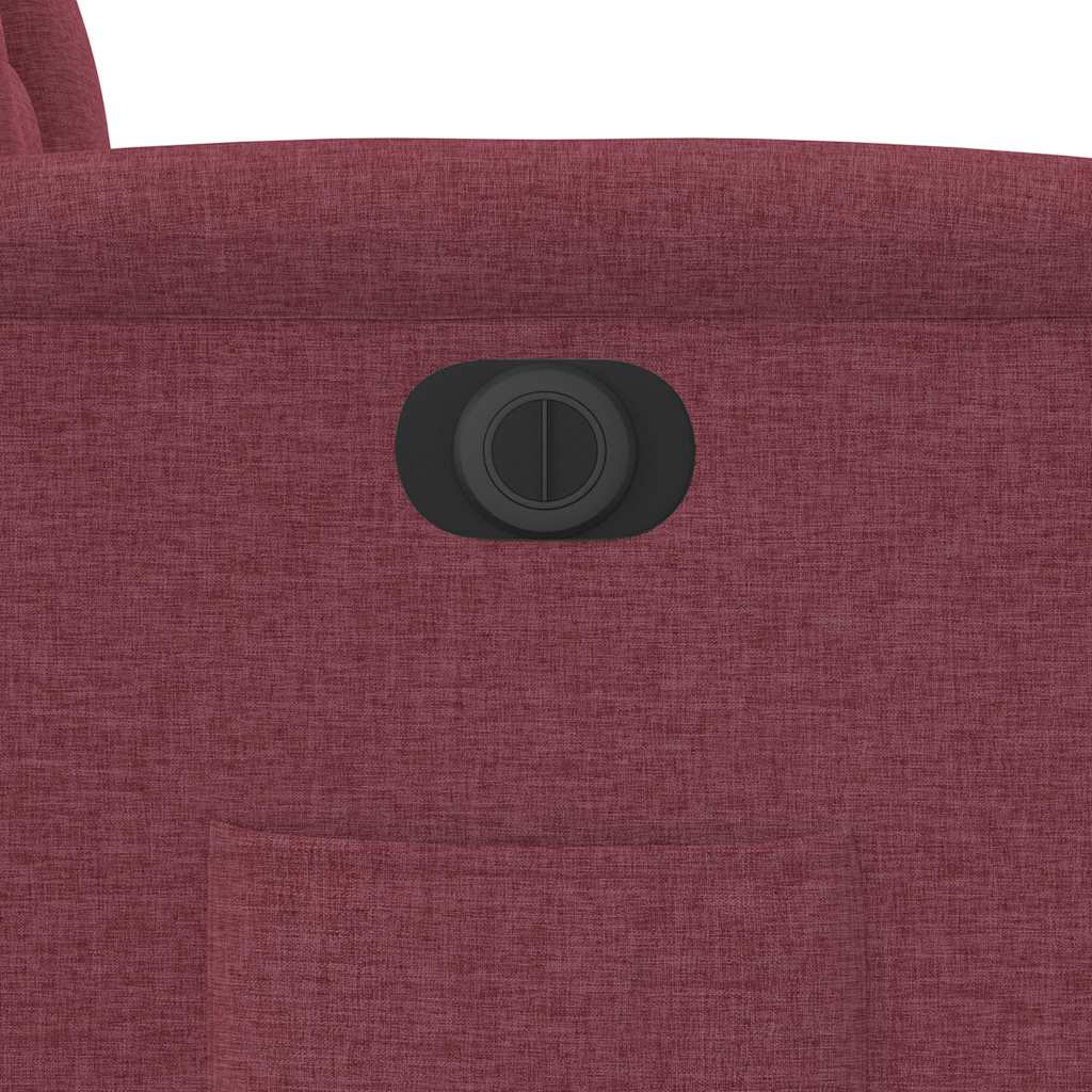Poltrona elétrica reclinável tecido vermelho tinto