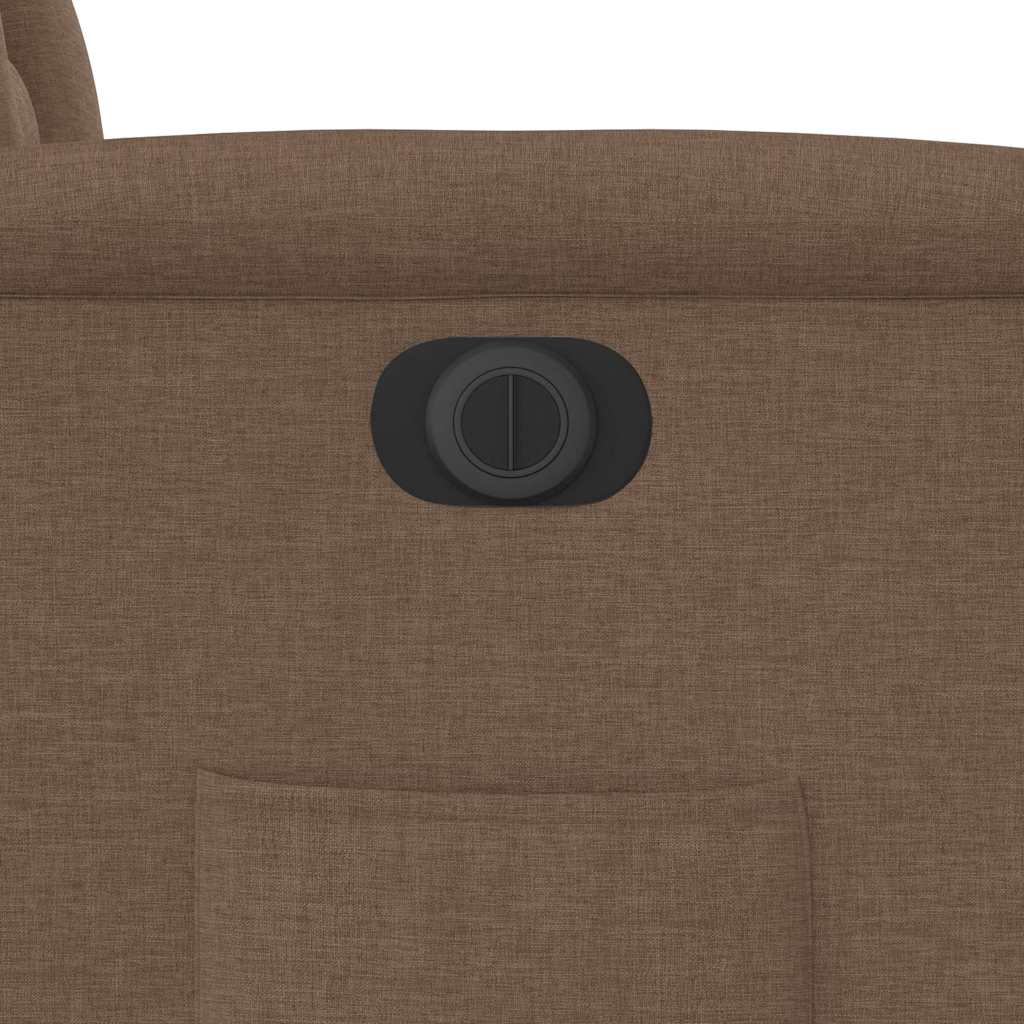 Poltrona elétrica reclinável tecido castanho