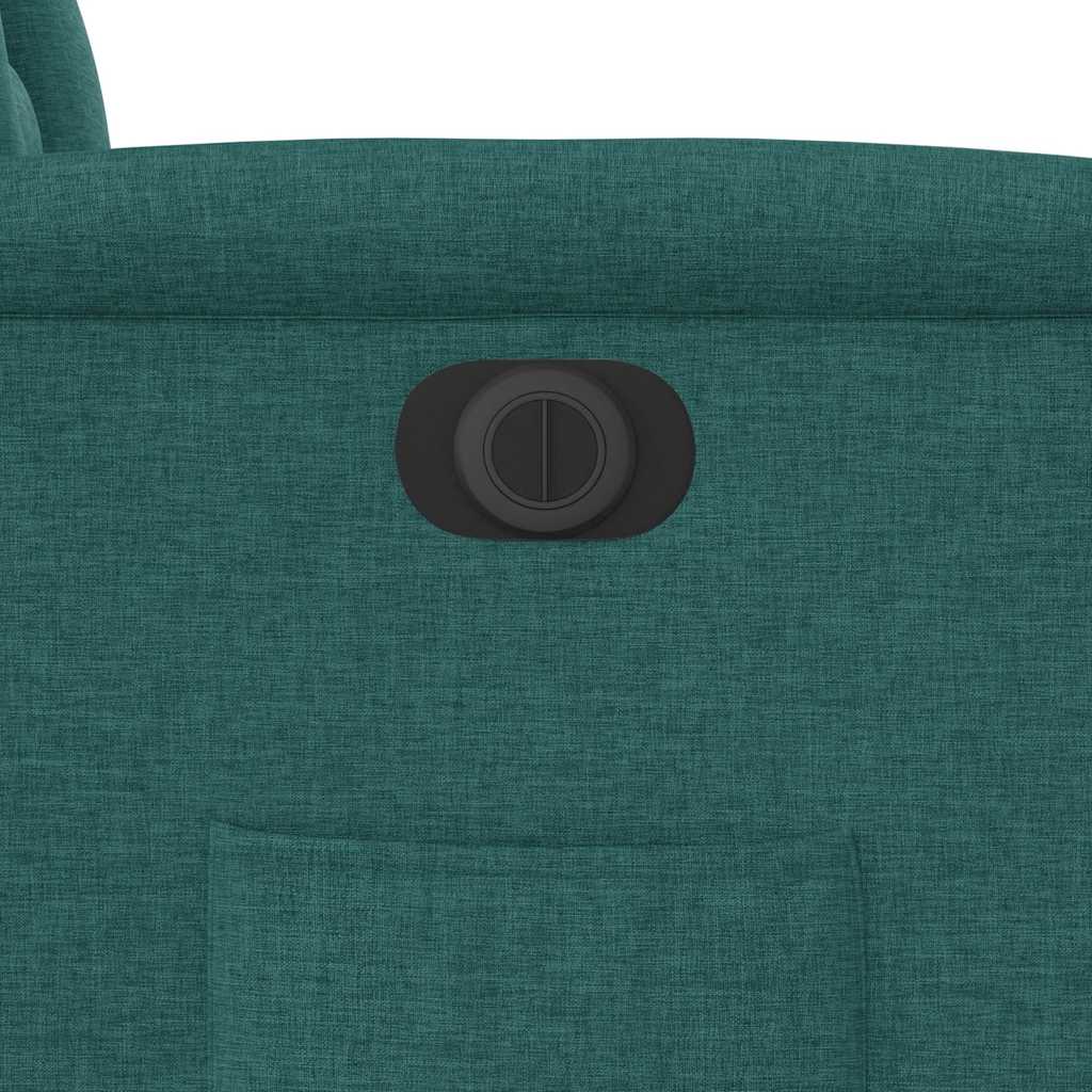 Poltrona elétrica reclinável tecido verde-escuro