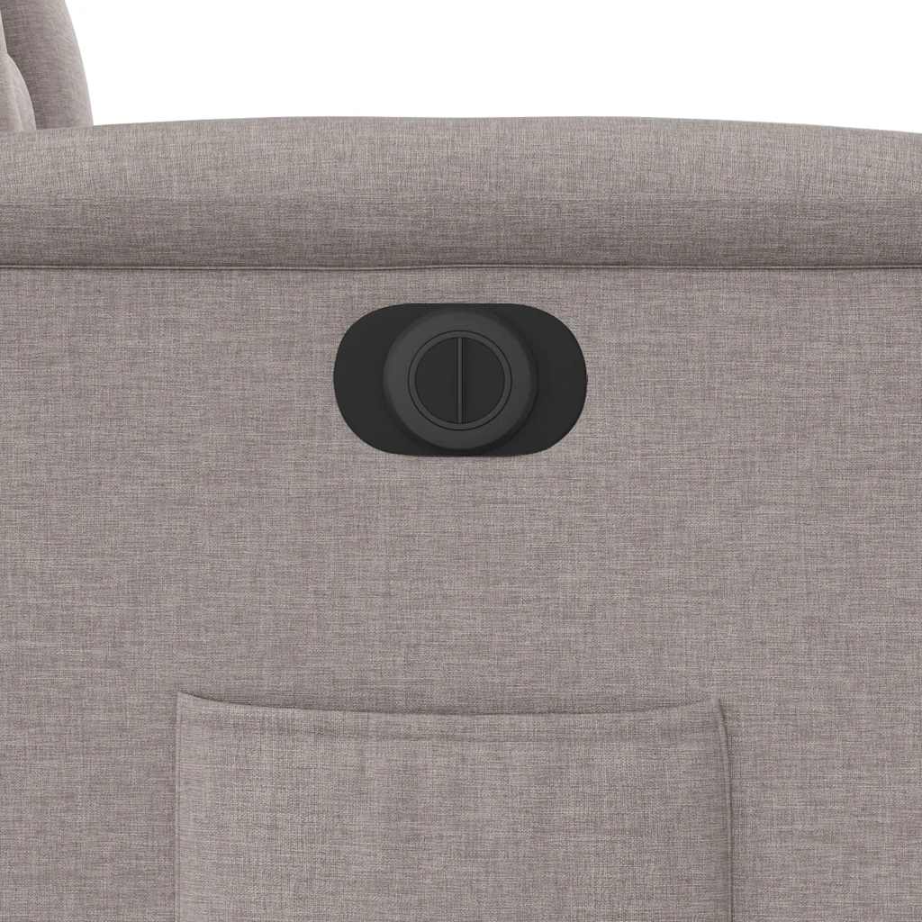 Poltrona elétrica reclinável tecido cinzento-acastanhado