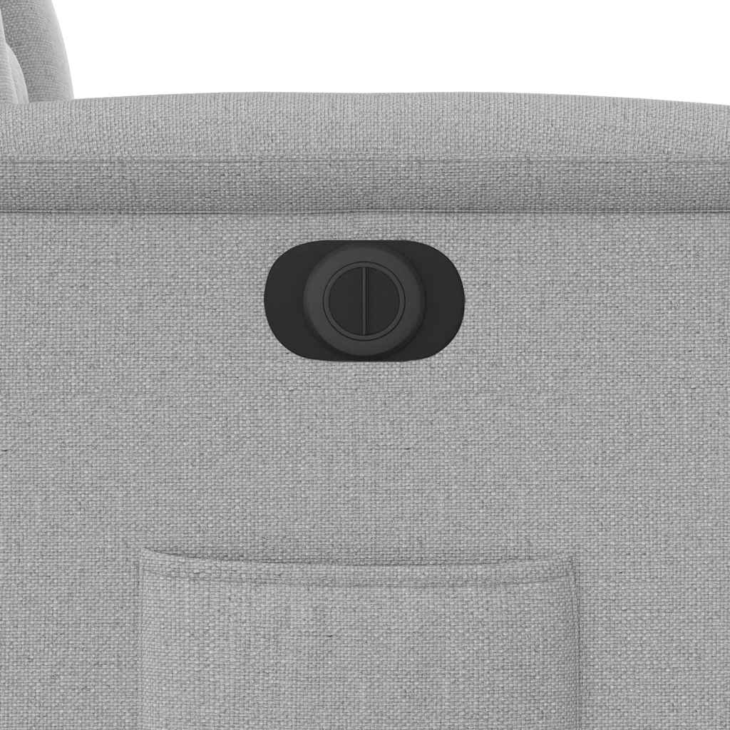 Poltrona reclinável elétrica tecido cinzento-nublado