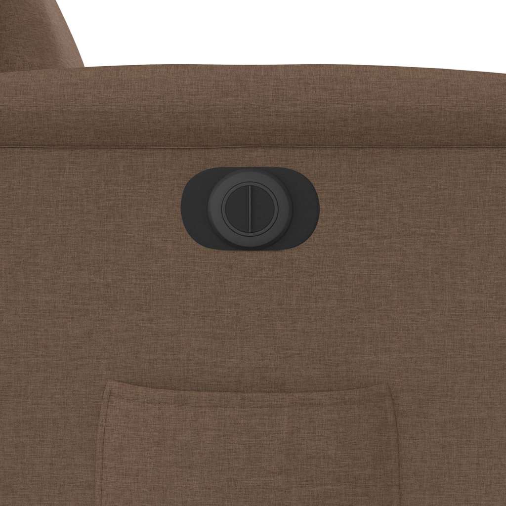 Poltrona elétrica reclinável tecido castanho