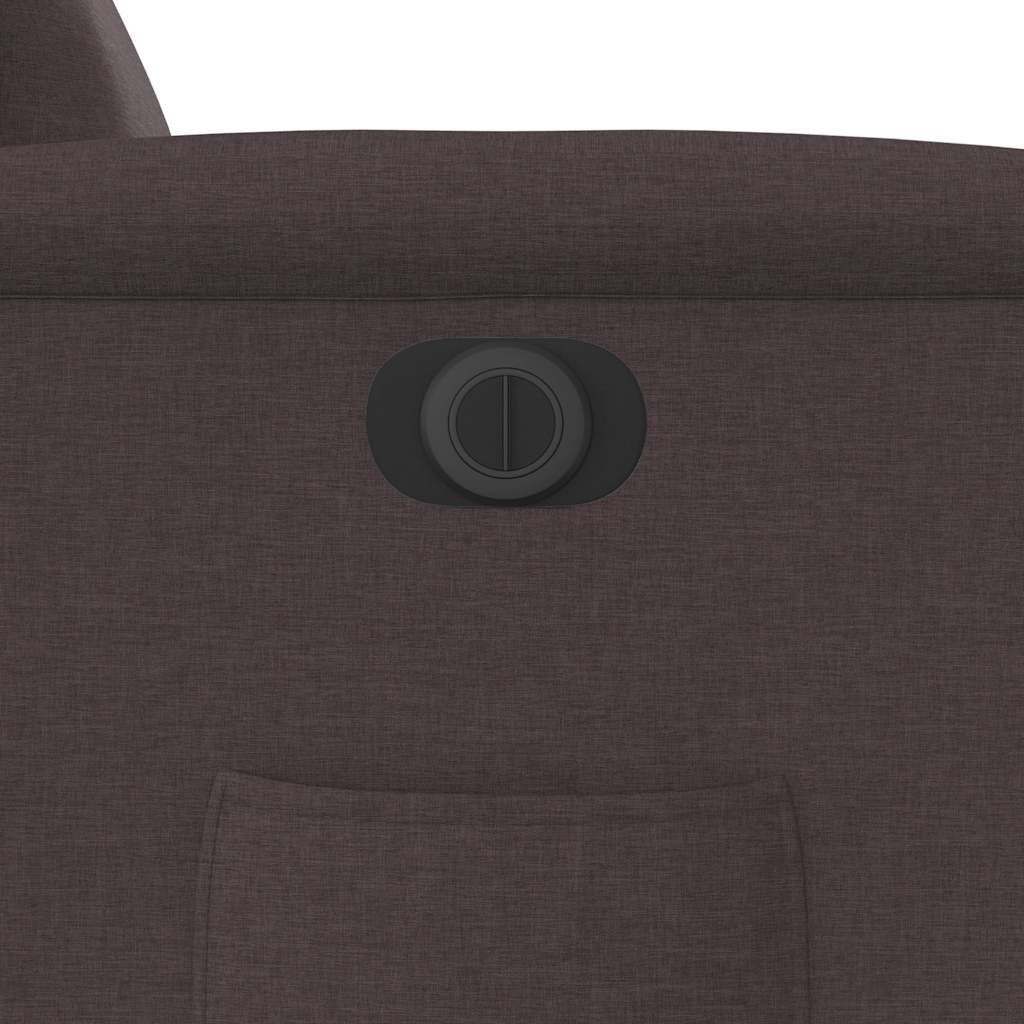 Poltrona elétrica reclinável tecido castanho-escuro