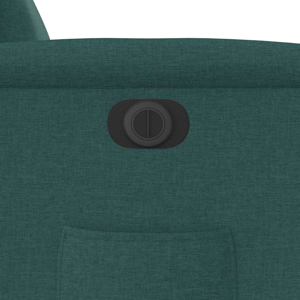Poltrona elétrica reclinável tecido verde-escuro