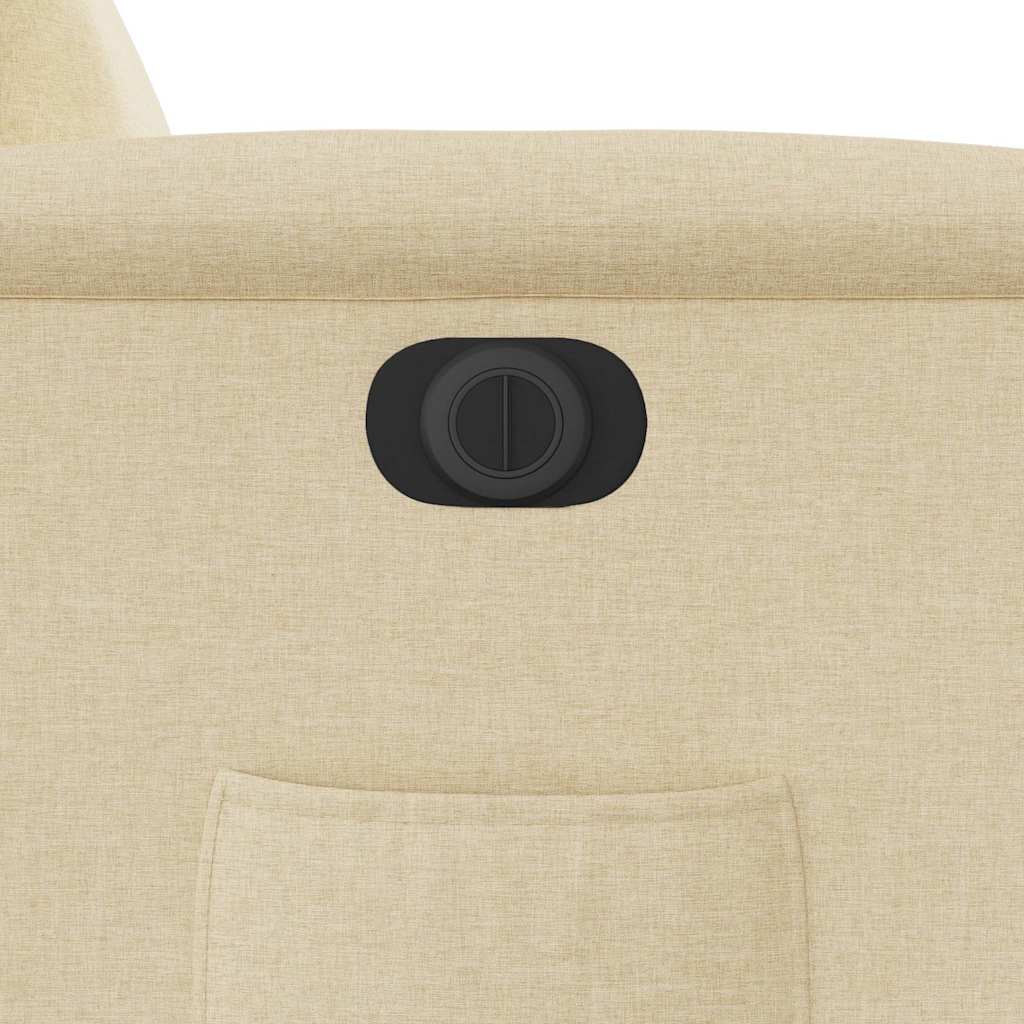 Poltrona reclinável elétrica tecido cor creme