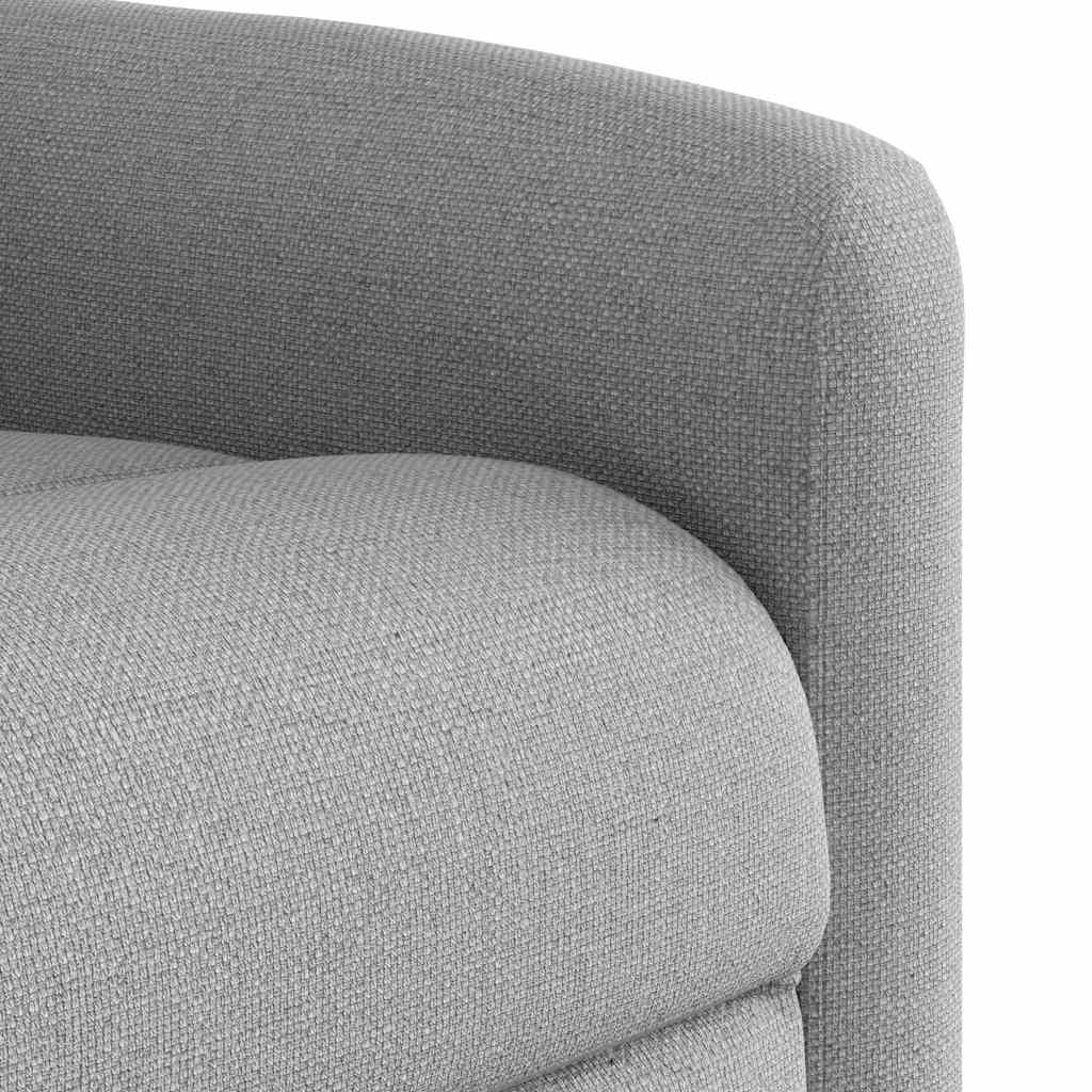 Poltrona reclinável elevatória elétrica tecido cinzento-nublado
