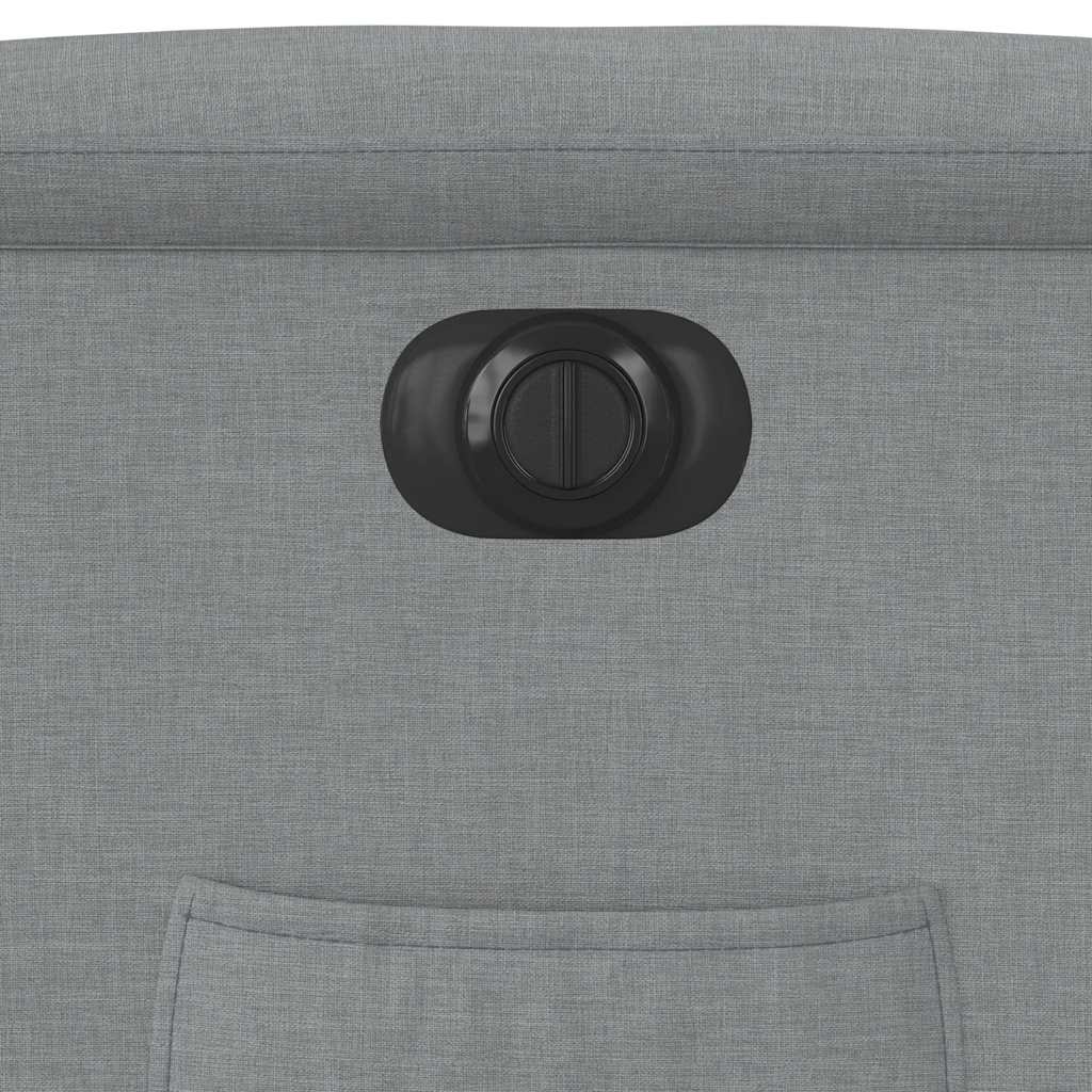 Poltrona reclinável elétrica tecido cinzento-claro