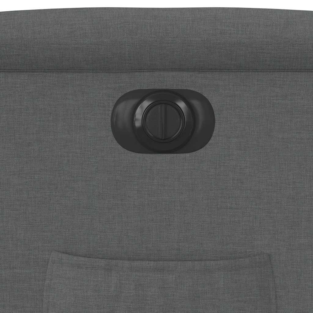 Poltrona reclinável elétrica tecido cinzento-escuro