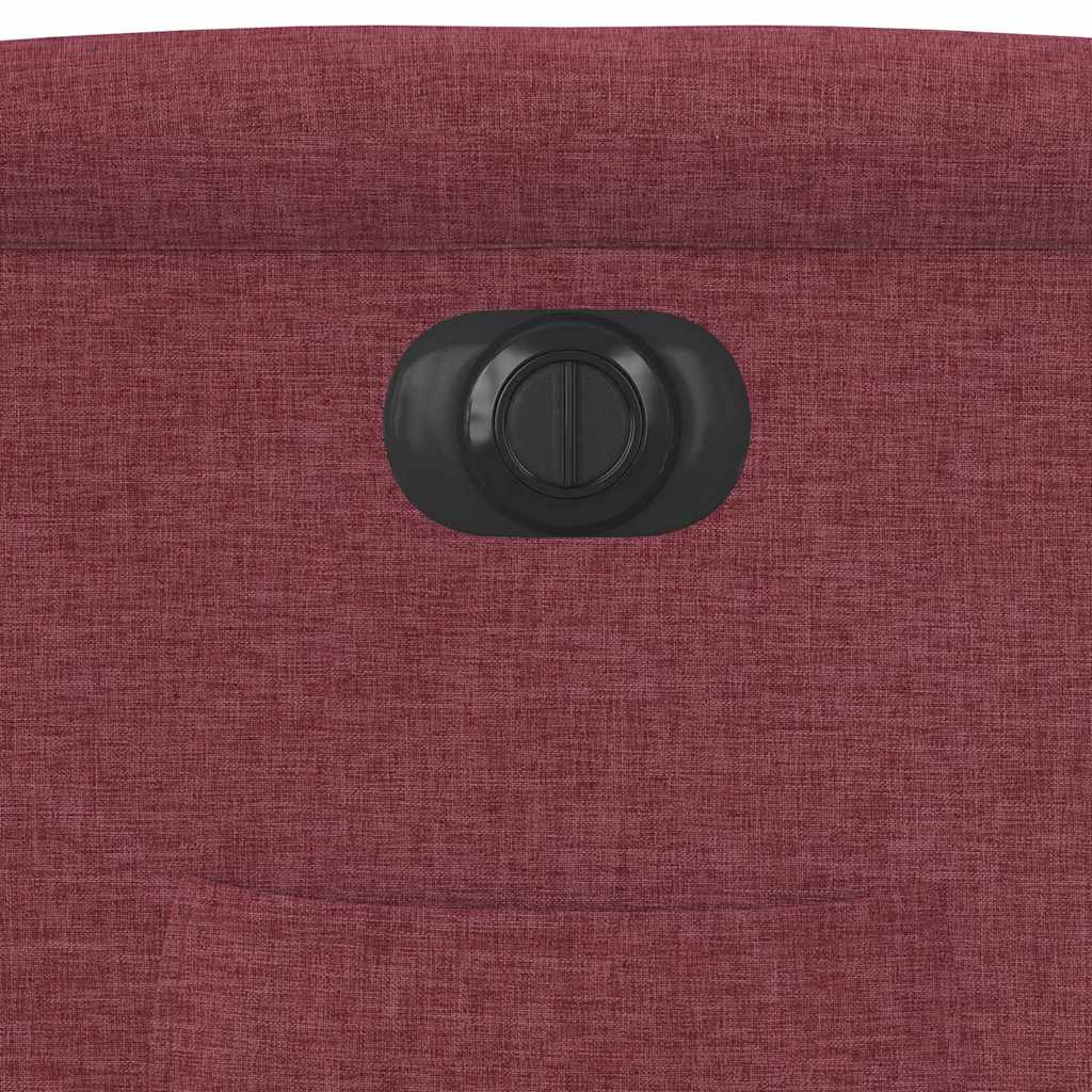 Poltrona elétrica reclinável tecido vermelho tinto