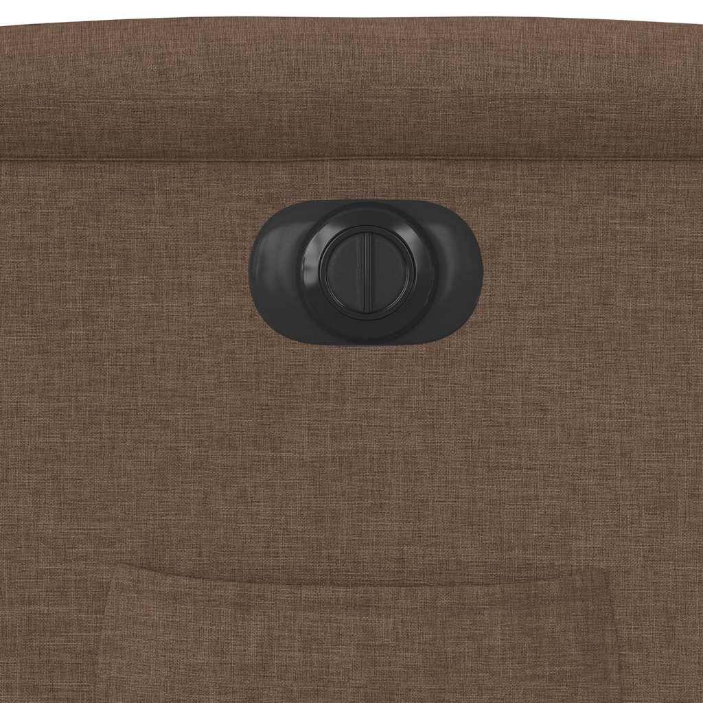 Poltrona elétrica reclinável tecido castanho