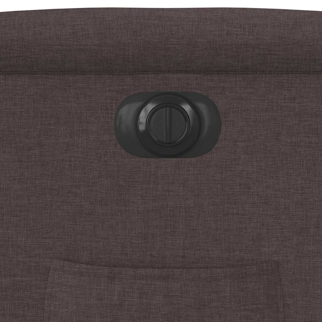 Poltrona elétrica reclinável tecido castanho-escuro