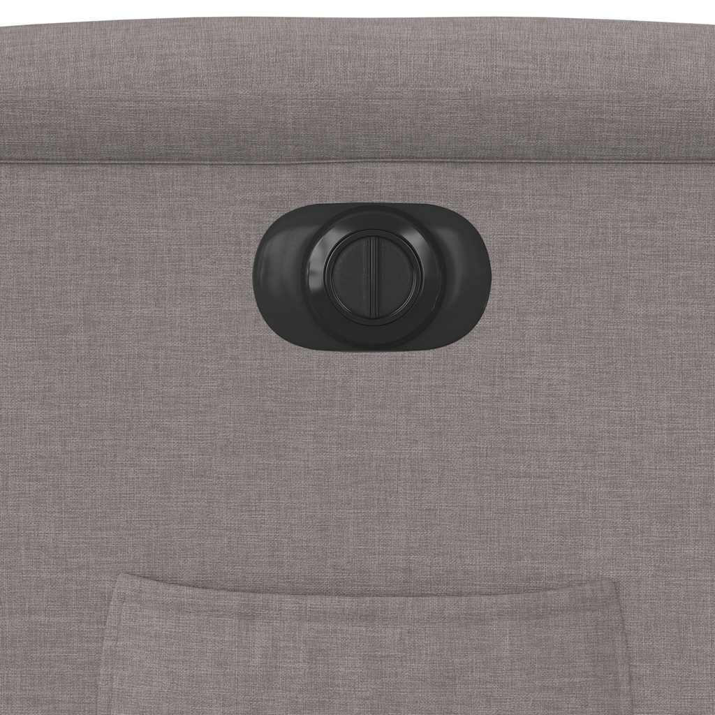 Poltrona elétrica reclinável tecido cinzento-acastanhado