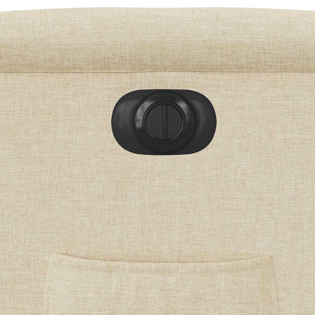 Poltrona reclinável elétrica tecido cor creme