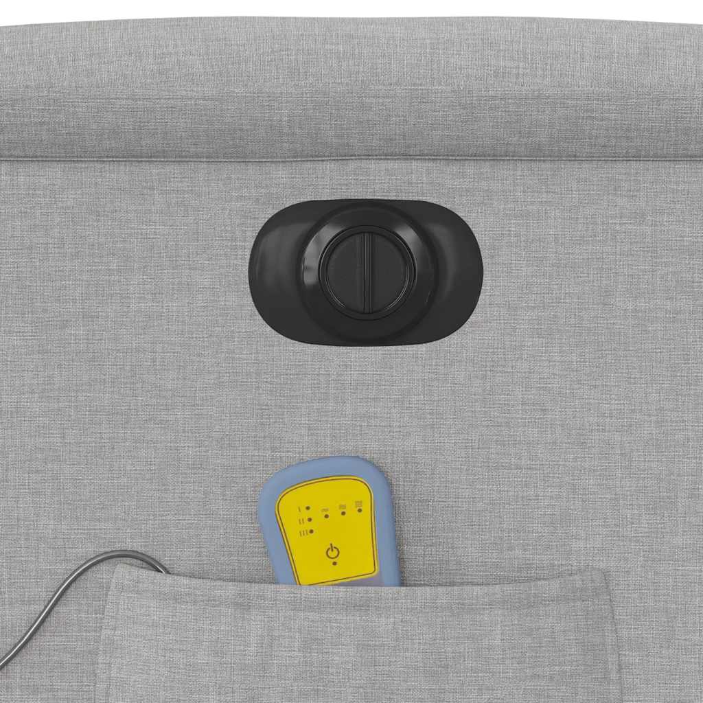 Poltrona massagens reclinável elétrica tecido cinzento-nublado