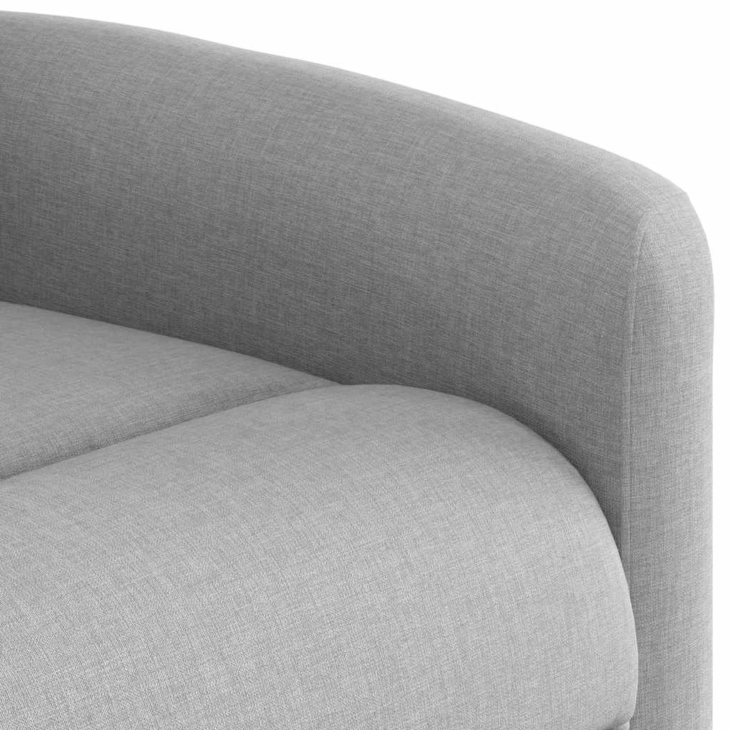 Poltrona reclinável elevatória elétrica tecido cinzento-nublado
