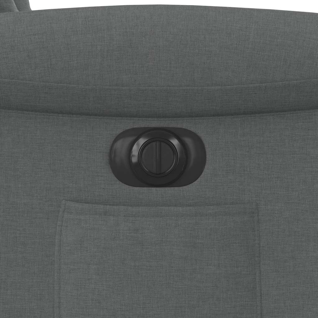 Poltrona reclinável elétrica tecido cinzento-escuro