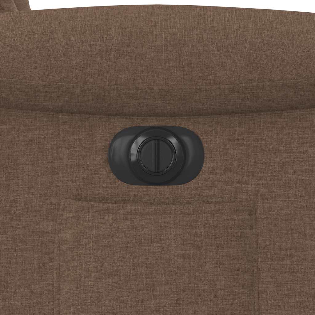 Poltrona elétrica reclinável tecido castanho