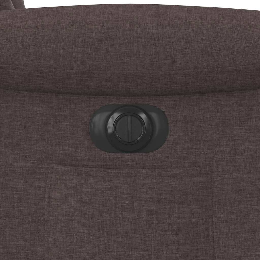 Poltrona elétrica reclinável tecido castanho-escuro