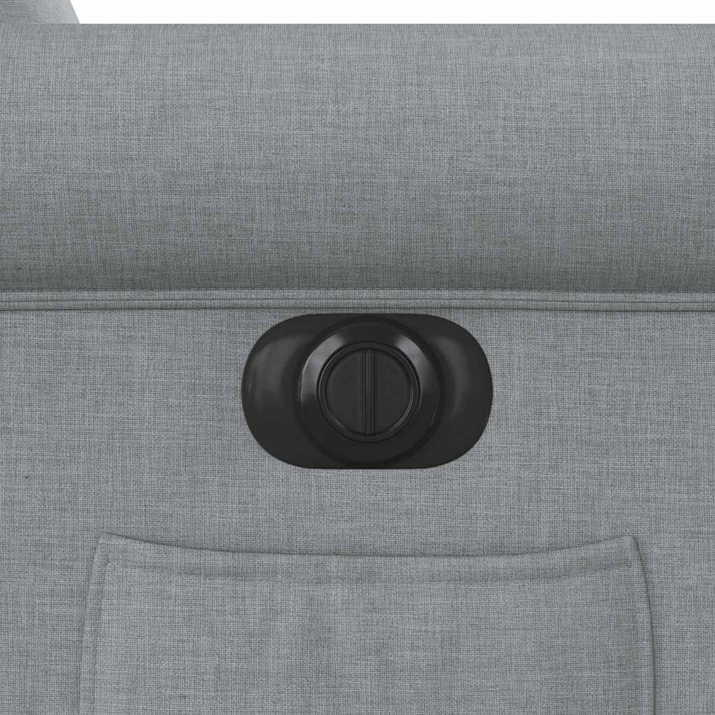 Poltrona reclinável elétrica tecido cinzento-claro