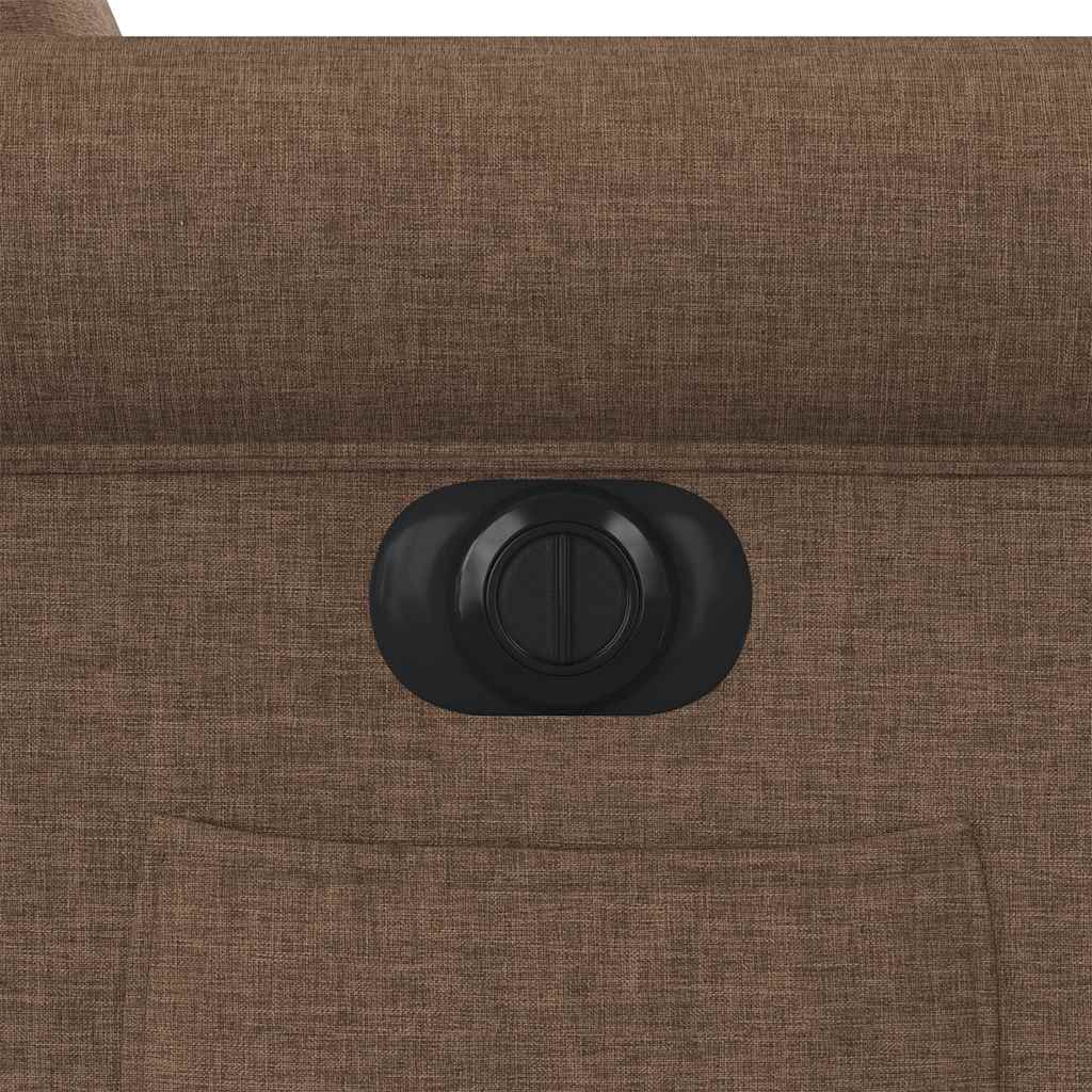 Poltrona elétrica reclinável tecido castanho