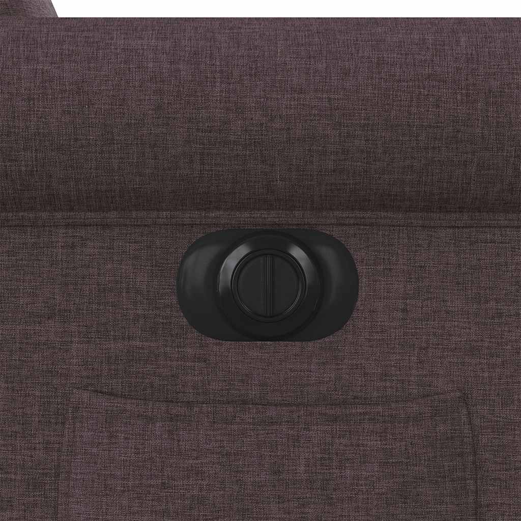 Poltrona elétrica reclinável tecido castanho-escuro