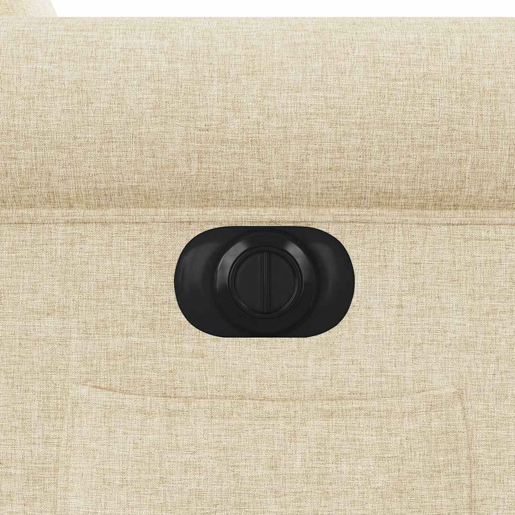 Poltrona reclinável elétrica tecido cor creme