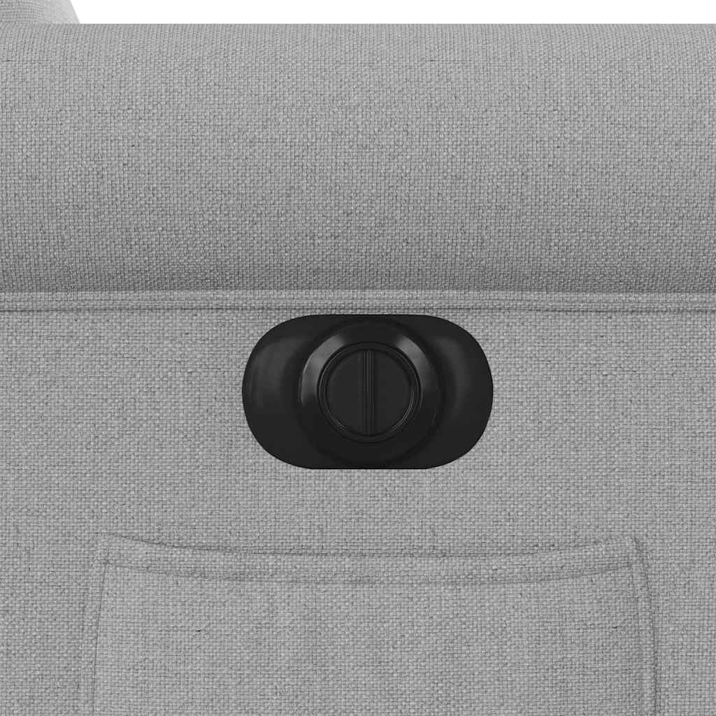 Poltrona reclinável elétrica tecido cinzento-nublado