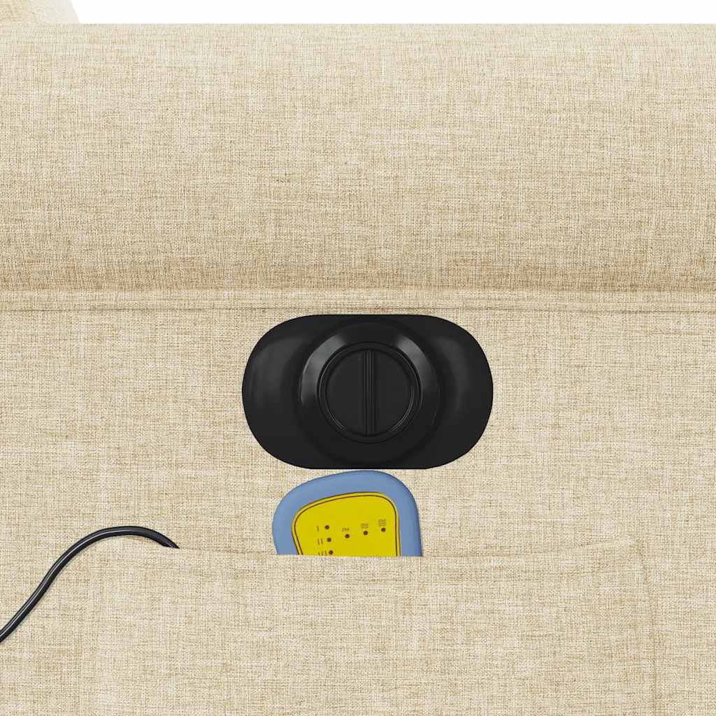 Poltrona de massagens reclinável elétrica tecido creme
