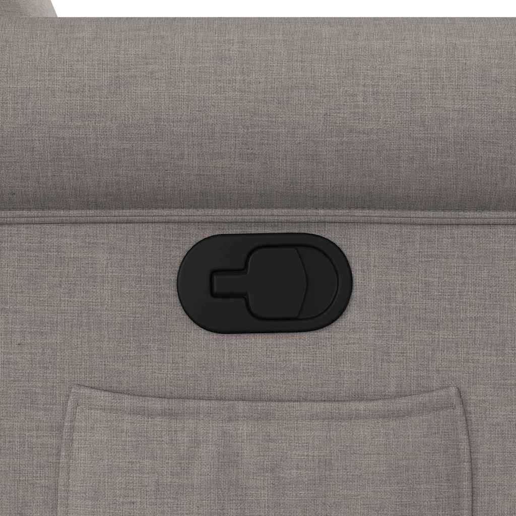 Poltrona reclinável elevatória tecido cinzento-acastanhado