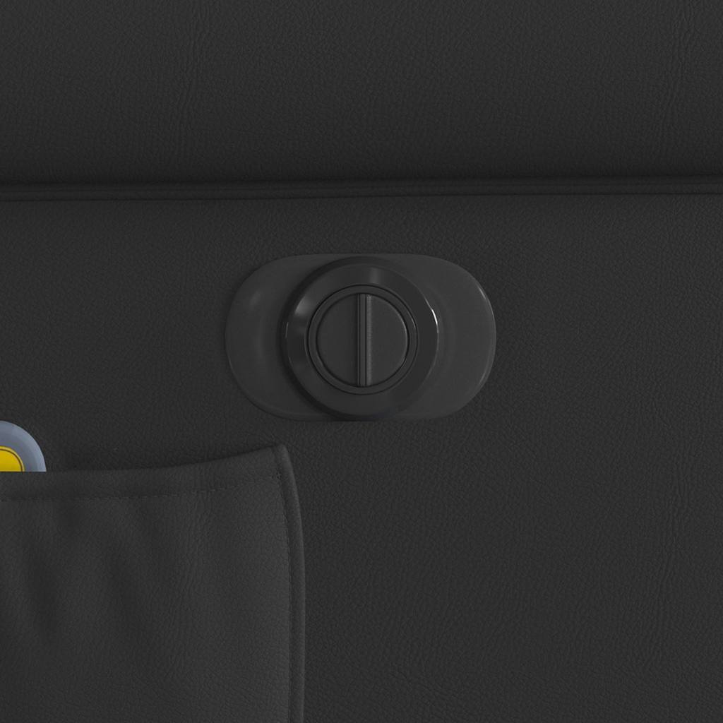 Poltrona massagens reclinável elétrica couro artificial preto