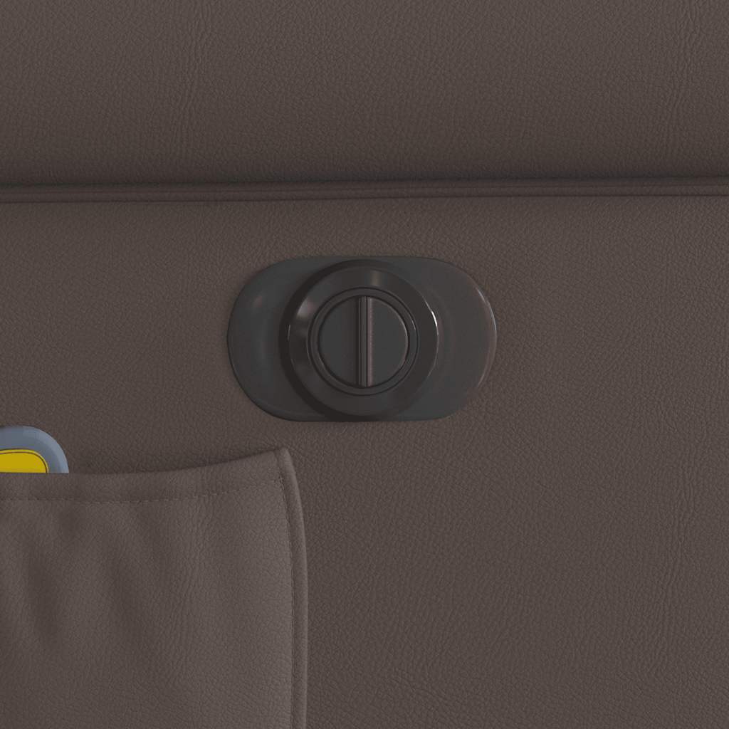 Poltrona massagens reclinável elétrica couro artif. castanho