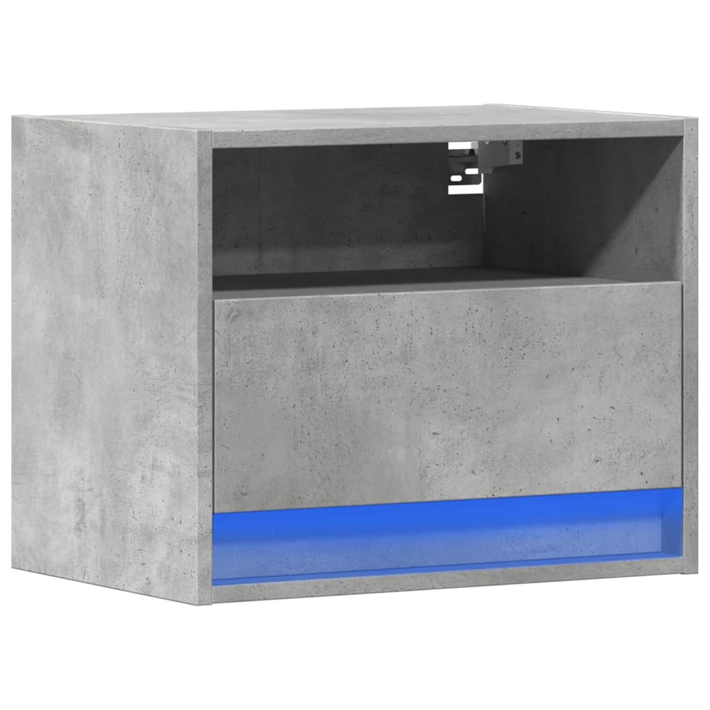 Mesa de cabeceira de parede com luzes LED