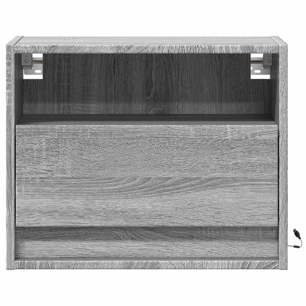 Mesa de cabeceira de parede com luzes LED