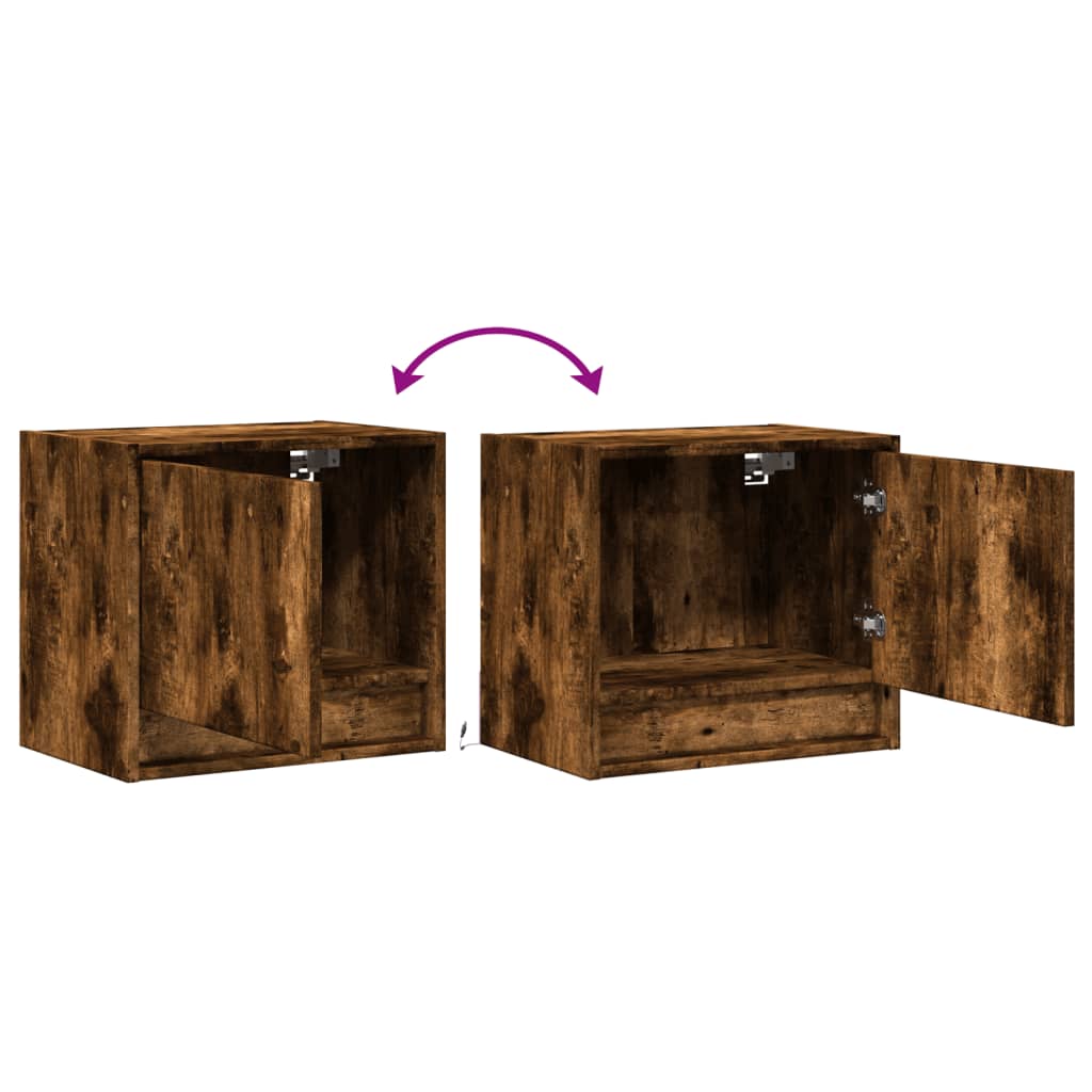 Mesa de cabeceira de parede com luzes LED