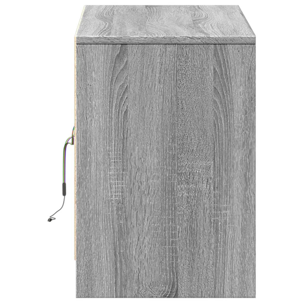 Móvel de TV com luzes LED derivados de madeira branco