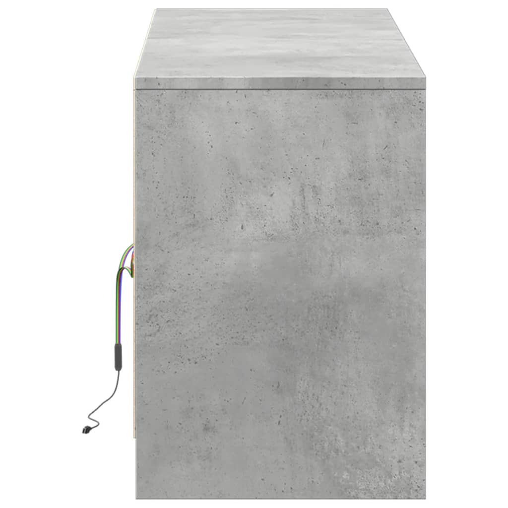 Móvel de TV com luzes LED derivados de madeira branco