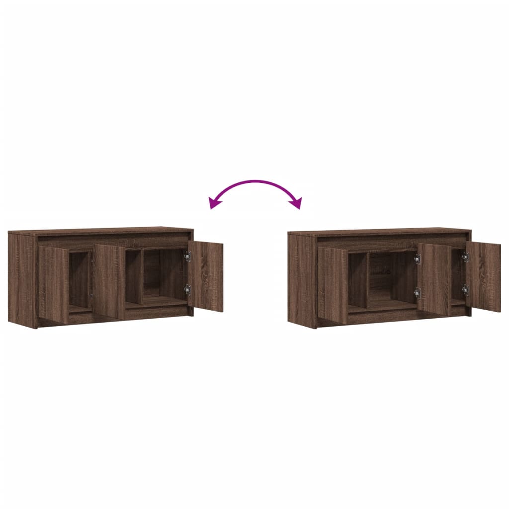 Móvel de TV com luzes LED derivados de madeira branco