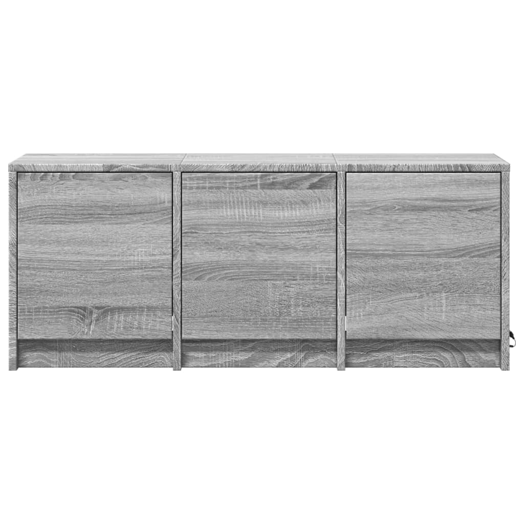 Móvel de TV com luzes LED derivados de madeira branco