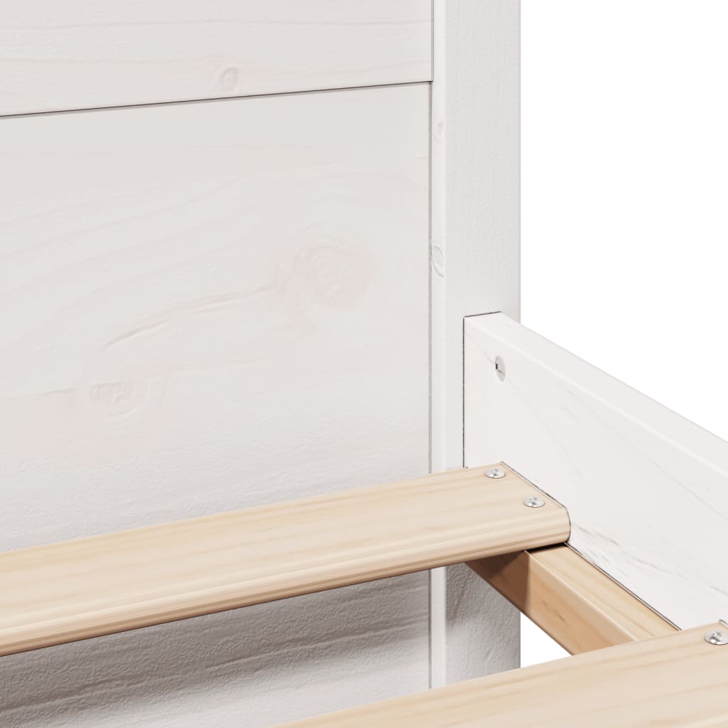 Estrutura cama c/ cabeceira 75x190 cm pinho maciço