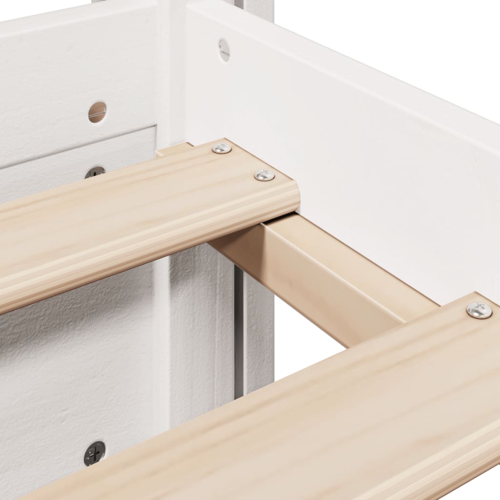 Estrutura cama c/ cabeceira 75x190 cm pinho maciço