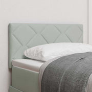 Cabeceira LED com luzes de tira LED Cinzento-claro 80 cm Veludo