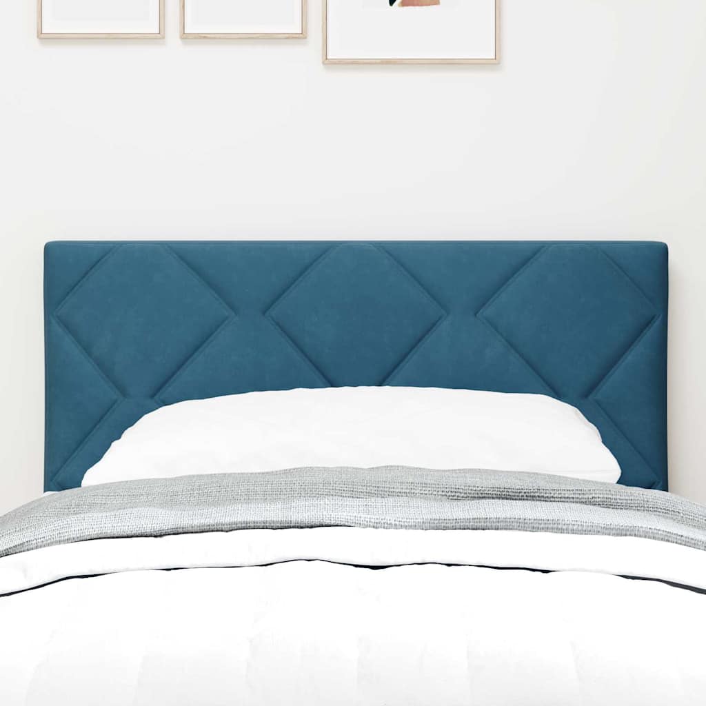 Cabeceira LED com luzes de tira LED Azul escuro 80 cm Veludo