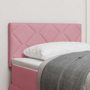 Cabeceira LED com luzes de tira LED Manual Rosa 80 cm Veludo