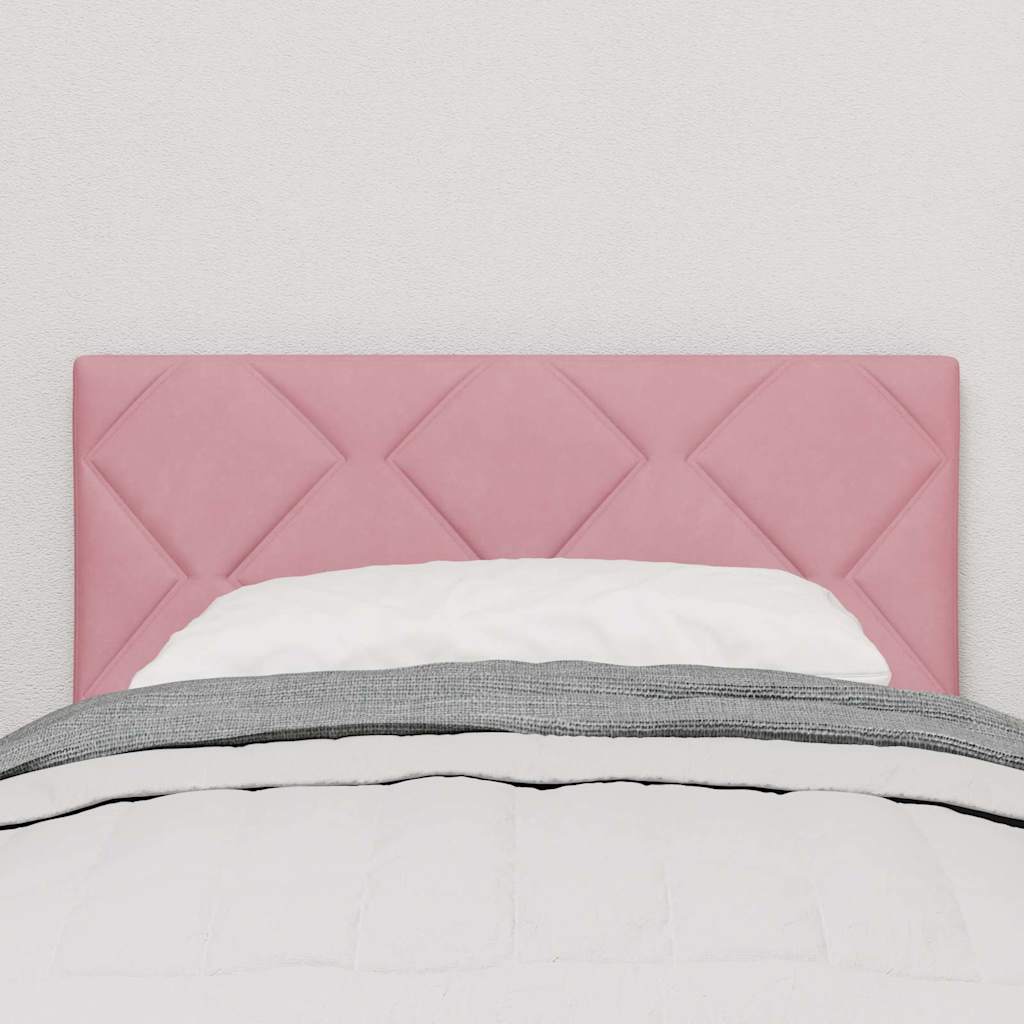 Cabeceira LED com luzes de tira LED Manual Rosa 80 cm Veludo