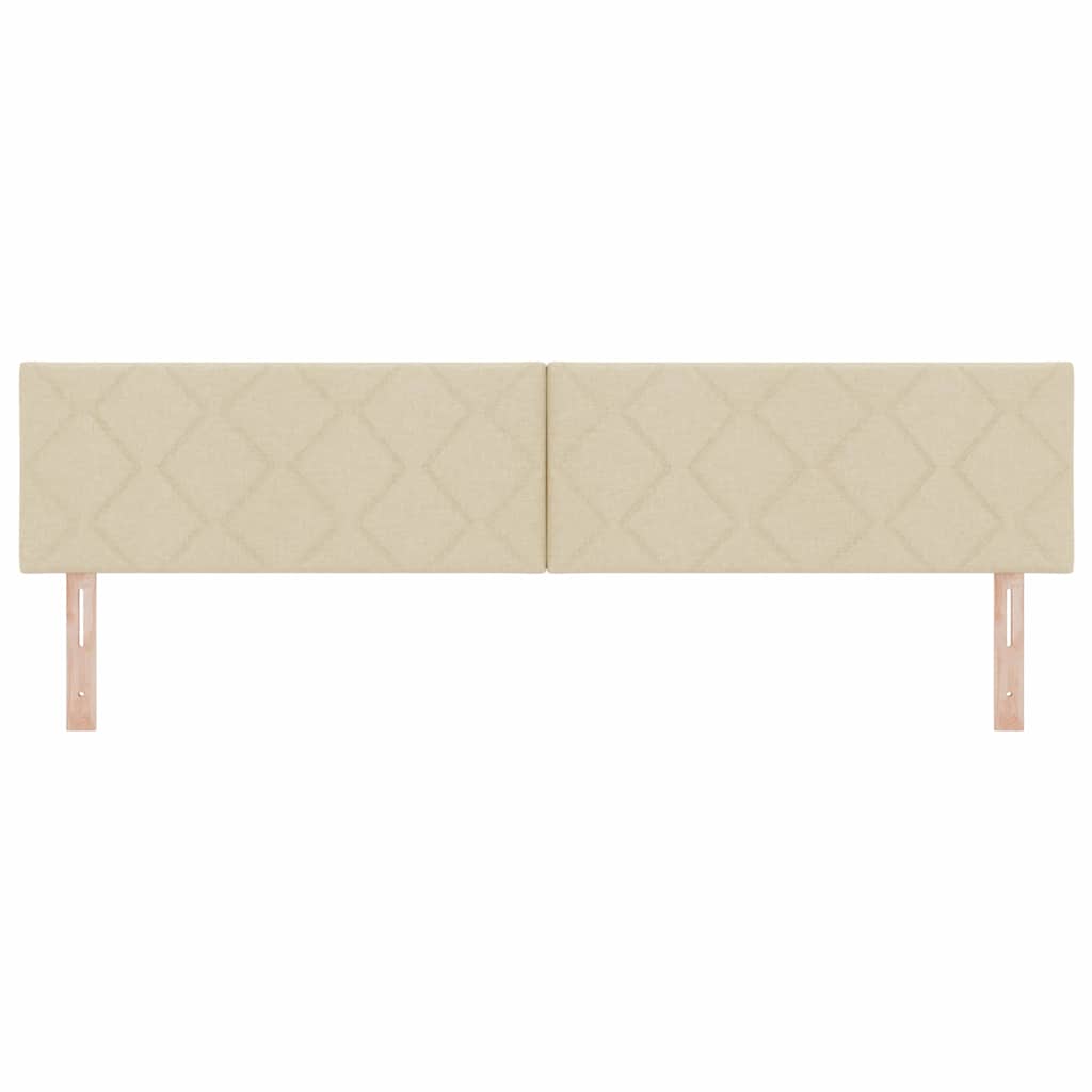 Cabeceira com luzes de tira LED Ajustável Creme 200 cm tecido