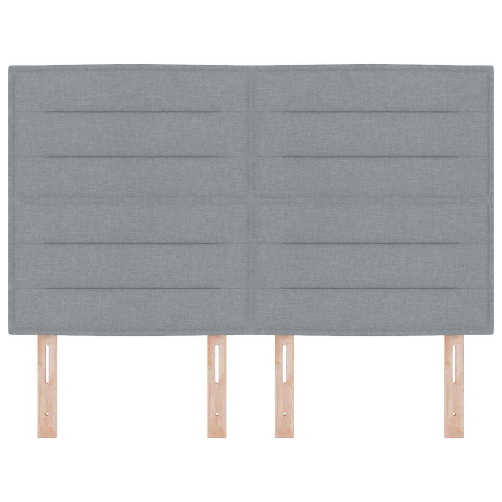 Cabeceira LED Montado na parede Cinzento-claro 160 cm tecido