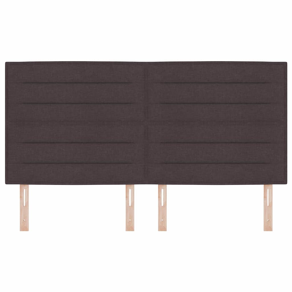 Cabeceira LED Montado na parede Castanho escuro 180 cm tecido