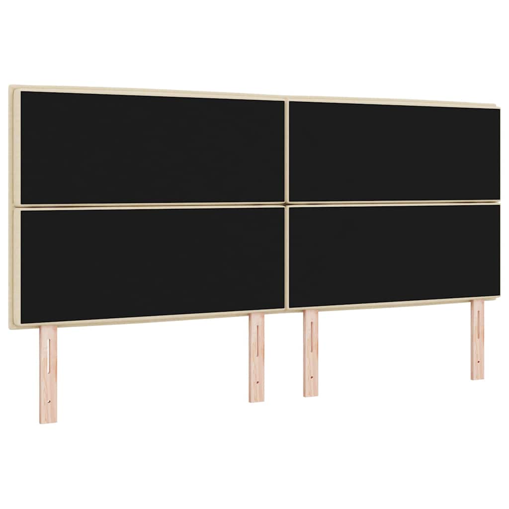 Cabeceira LED com luzes de tira LED Manual Creme 200 cm tecido