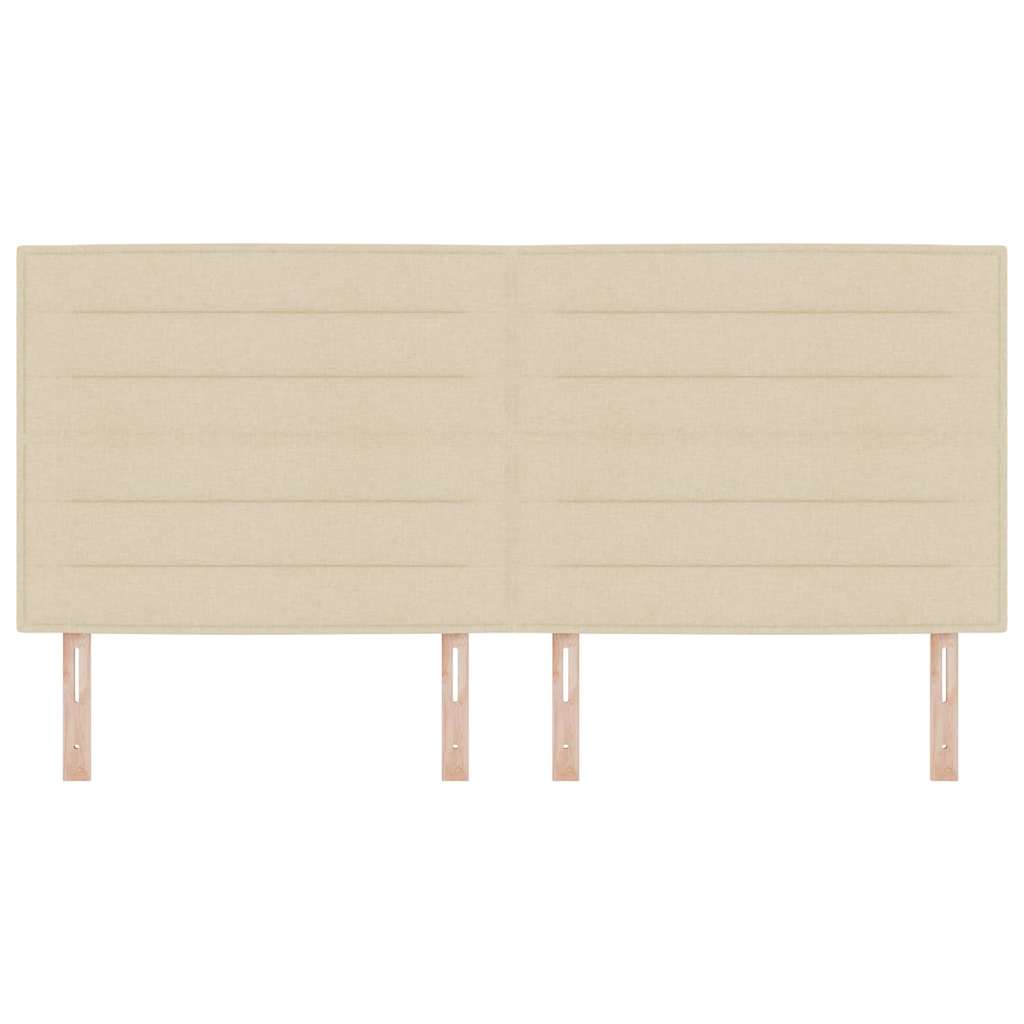 Cabeceira LED com luzes de tira LED Manual Creme 200 cm tecido