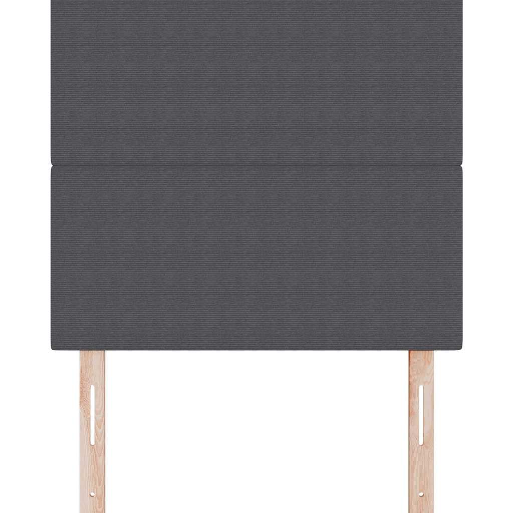 Cabeceira LED Montado na parede Cinzento escuro 100 cm tecido